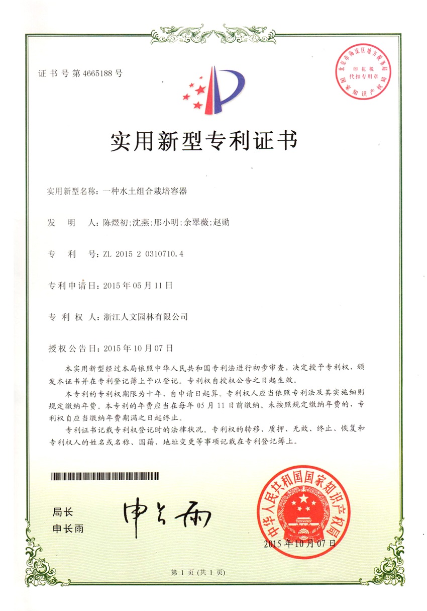一种水土合栽培容器